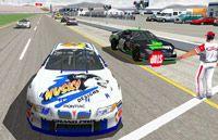 Stock cars on pit road